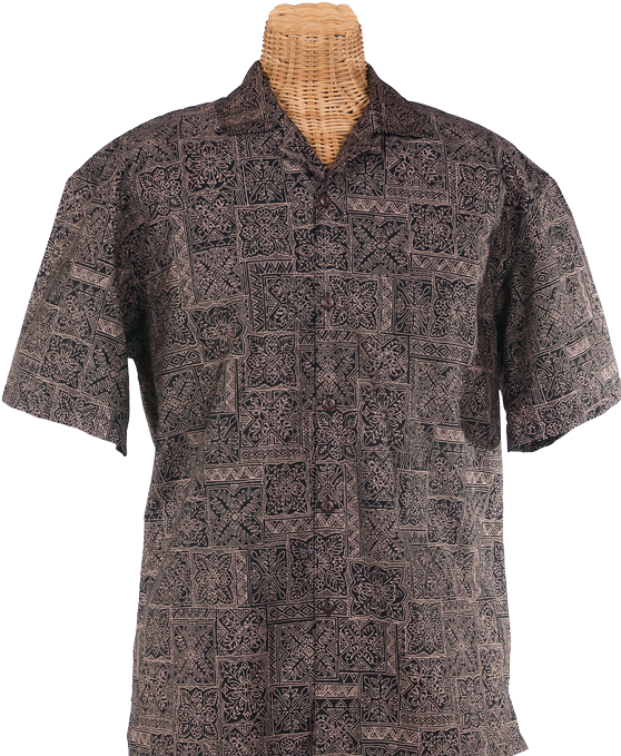 Patterned Polo Shirt Display PNG Image