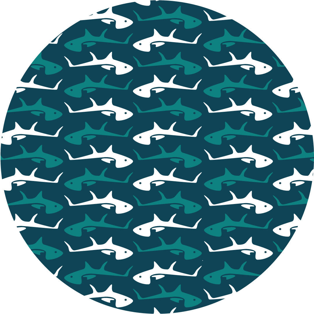 Patterned Tuna Swim Circle PNG Image