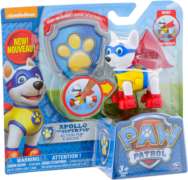 Paw Patrol Apollo Super Pup Toy PNG Image