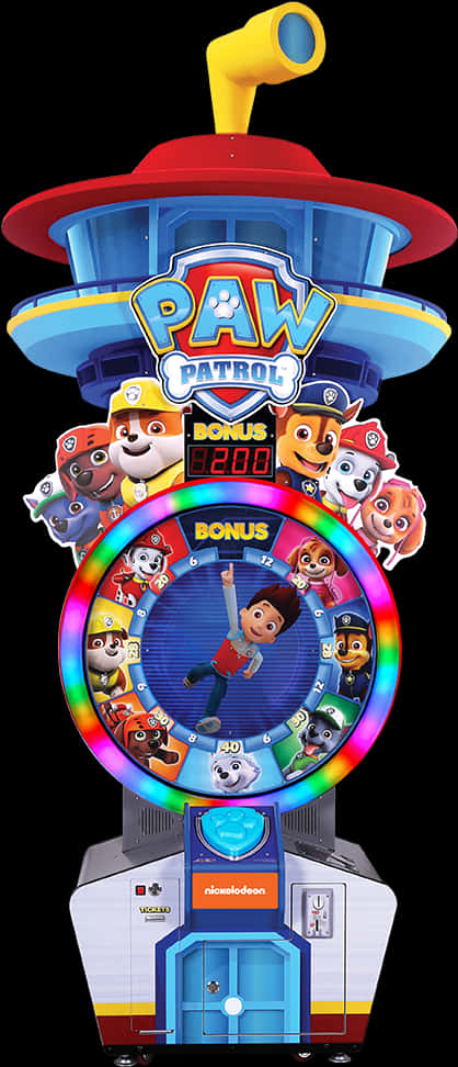 Paw Patrol Arcade Game Machine PNG Image