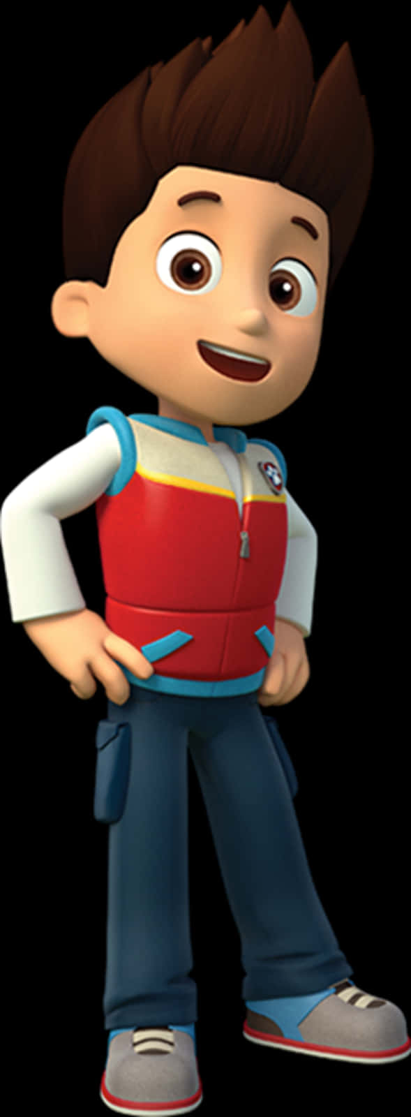 Paw Patrol Ryder Character Portrait PNG Image