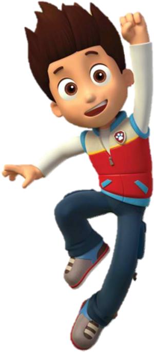 Paw Patrol Ryder Jumping Action PNG Image