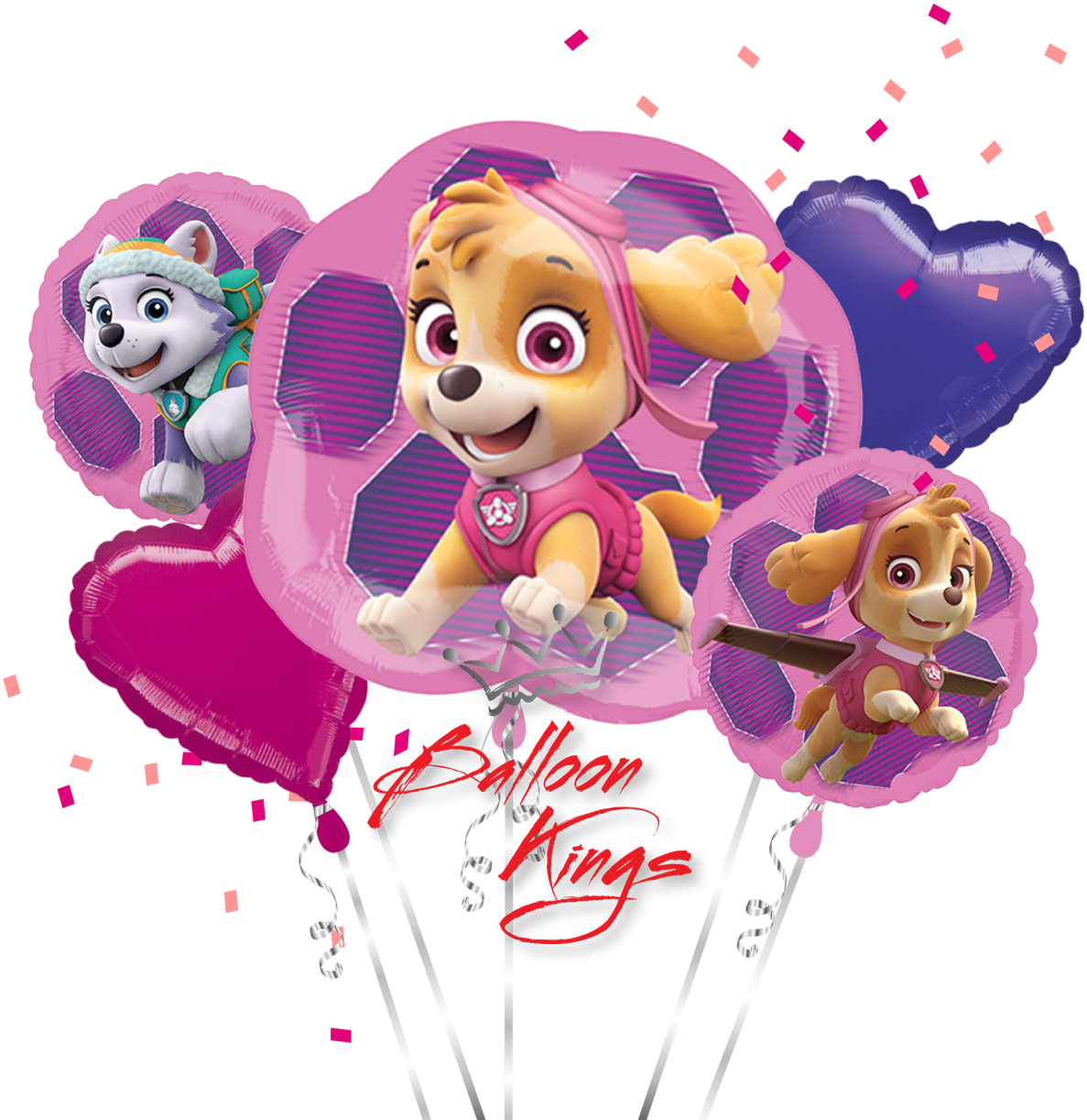 Paw Patrol Skye Balloons PNG Image