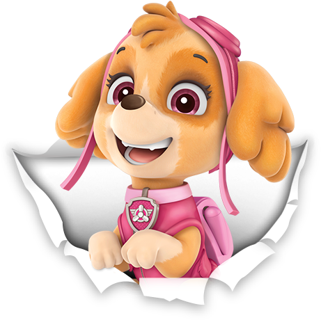 Paw Patrol Skye Breaking Through PNG Image