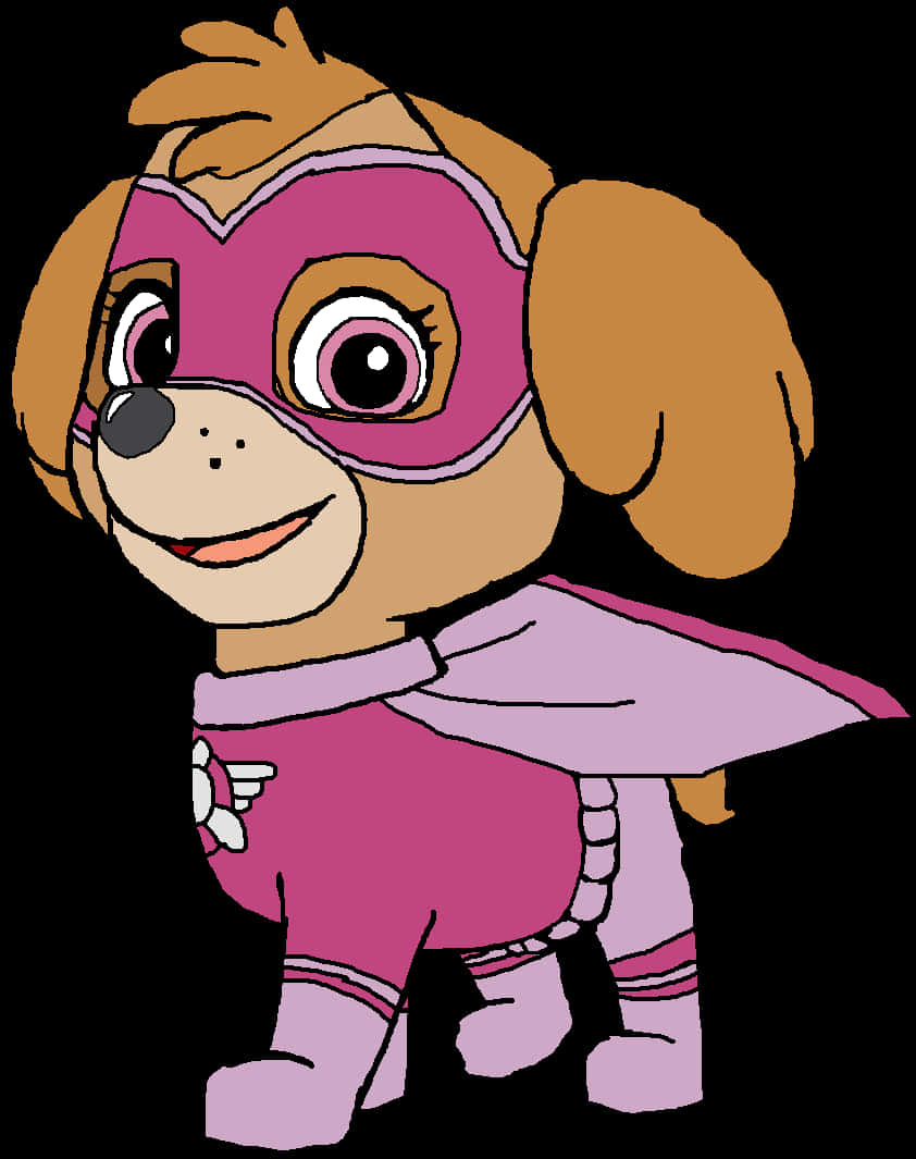 Paw Patrol Skye Superhero Costume PNG Image