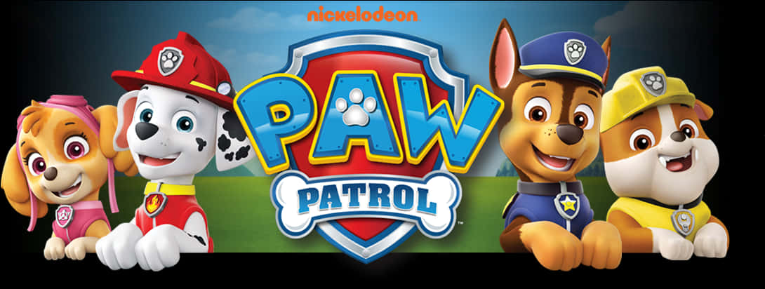 Paw Patrol Team Banner PNG Image