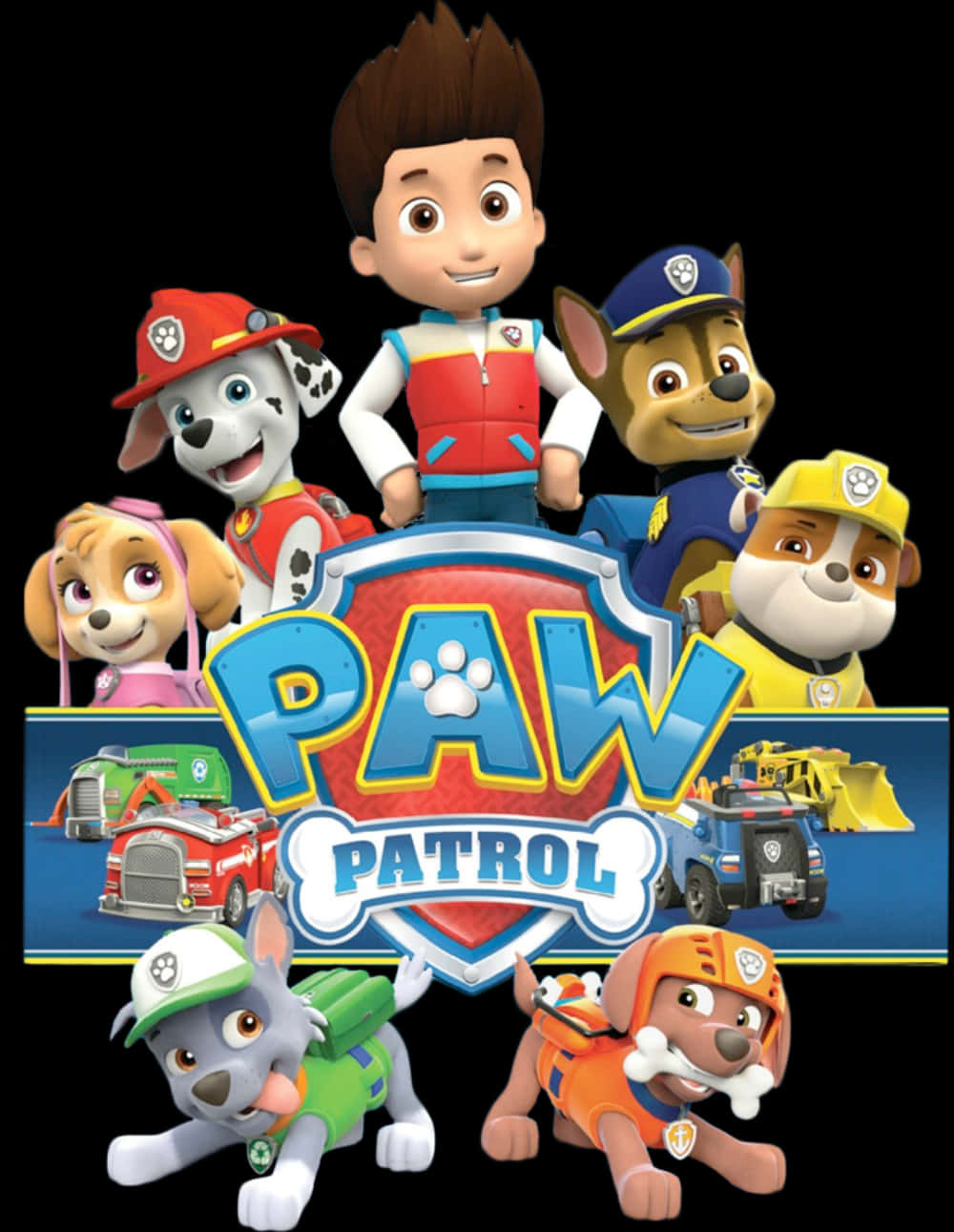 Paw Patrol Team Portrait PNG Image