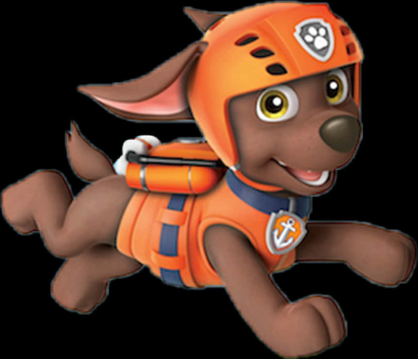 Paw Patrol Zuma Character PNG Image