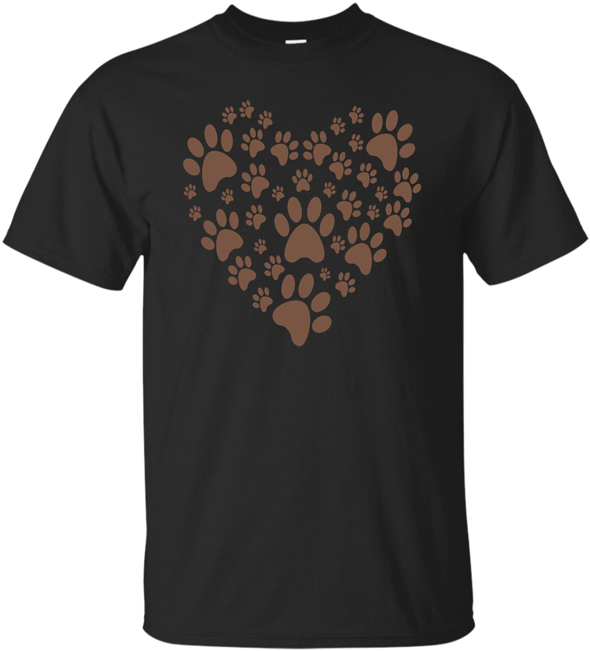 Paw Print Heart T Shirt Design PNG Image