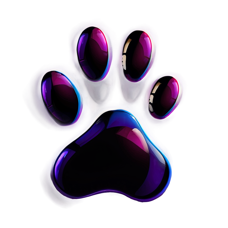 Paw Print With Shadow Png Ebt PNG Image