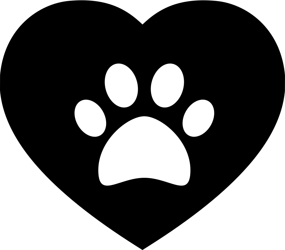 Pawprint Heart Icon PNG Image