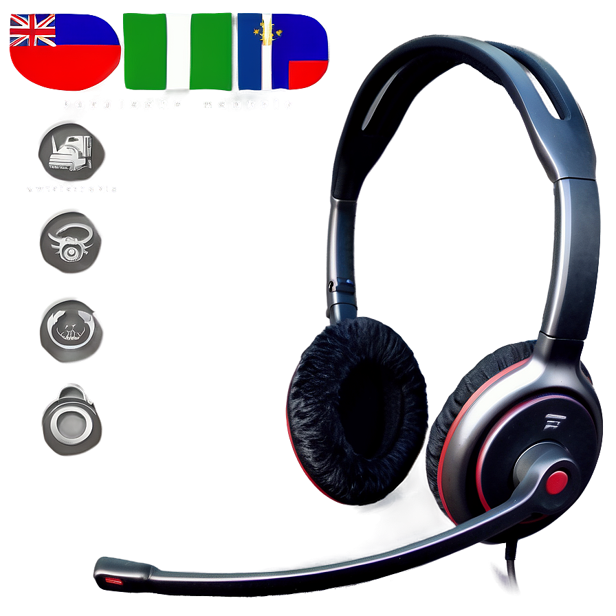 Pc Headset With Noise Cancelling Mic Png Wfe91 PNG Image