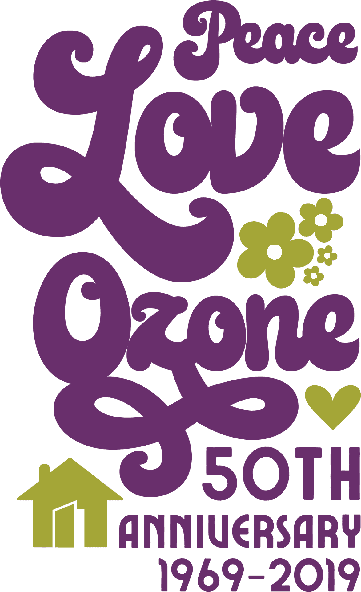 Peace Love Ozone50th Anniversary Graphic PNG Image