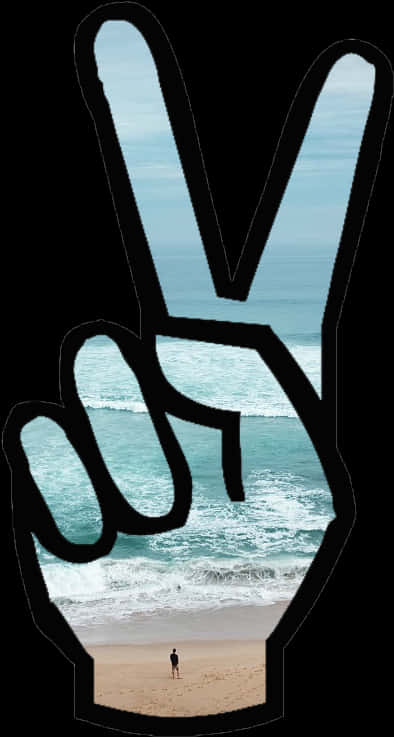 Peace Sign Beach View.jpg PNG Image