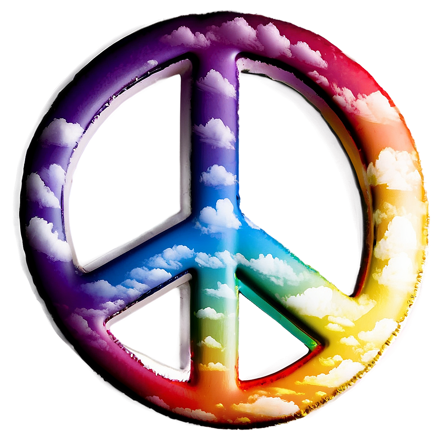 Peace Sign In Clouds Png Xhh89 PNG Image