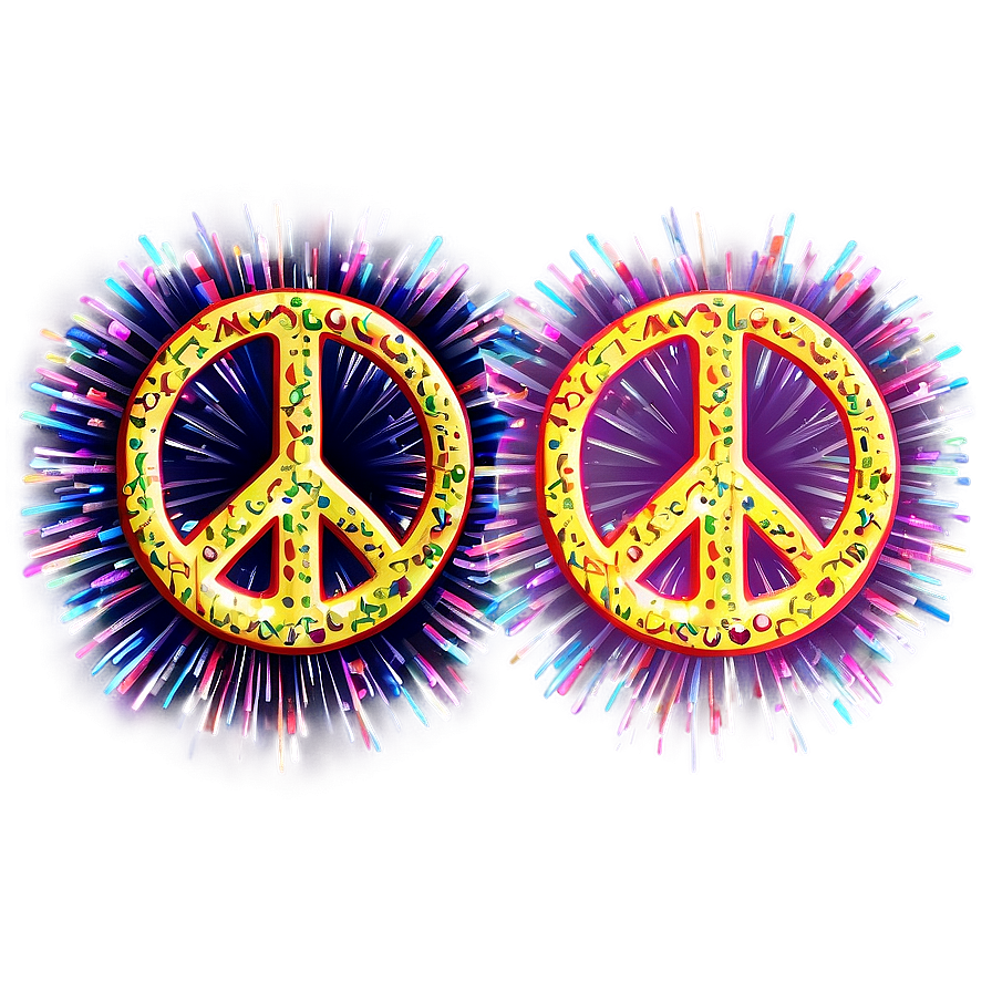 Peace Sign In Fireworks Png 05252024 PNG Image