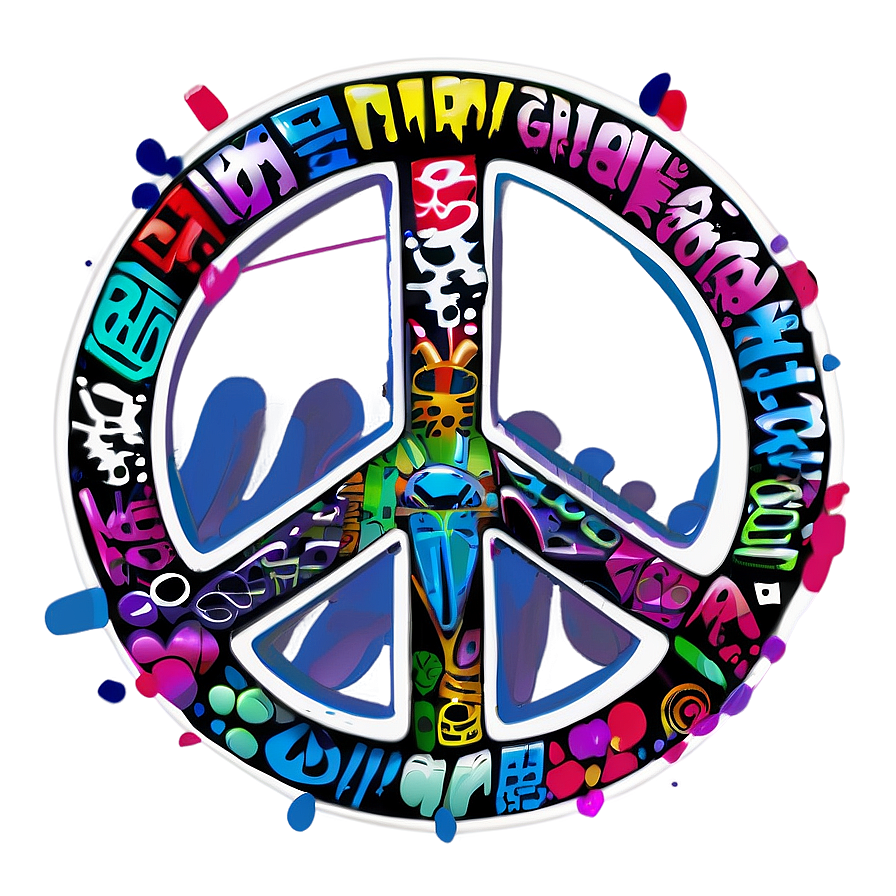 Peace Sign In Graffiti Wall Png Gqg11 PNG Image