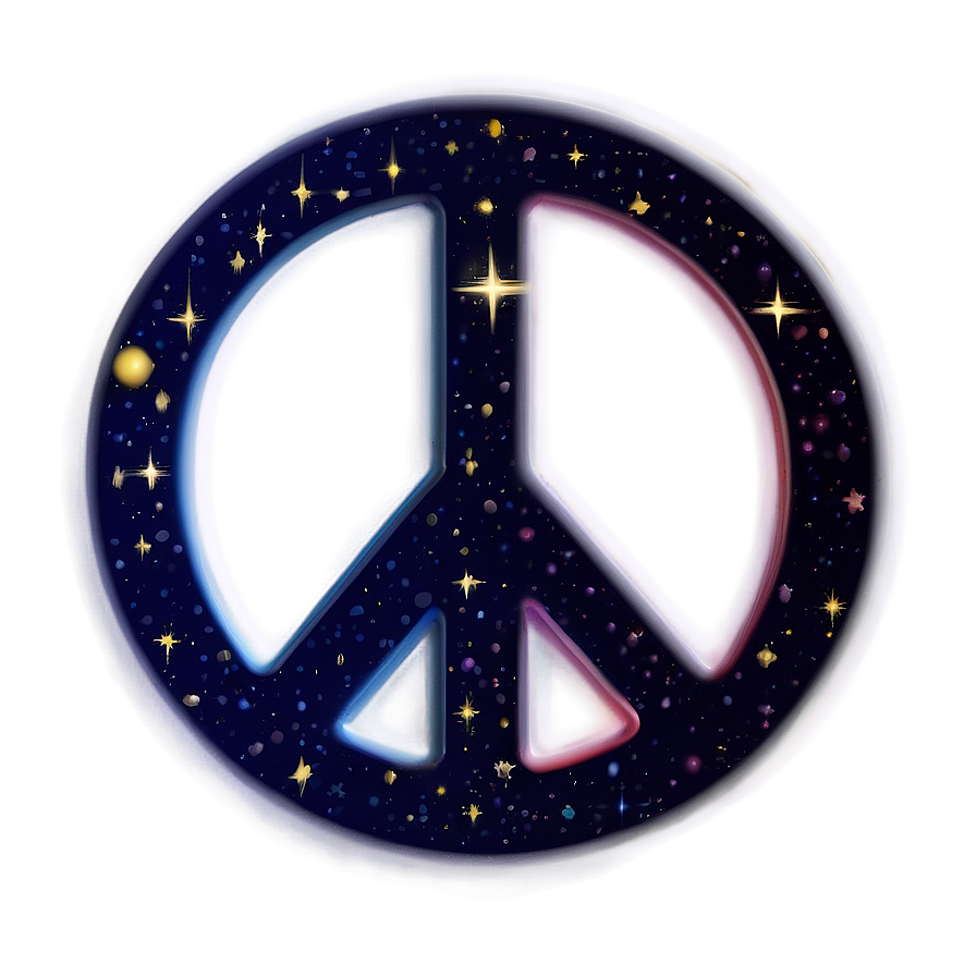 Peace Sign In Space Png Mrn PNG Image