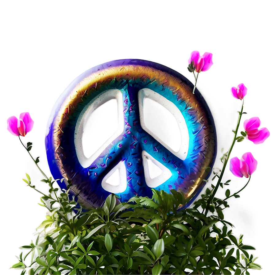 Peace Sign With Butterfly Png Kuu PNG Image