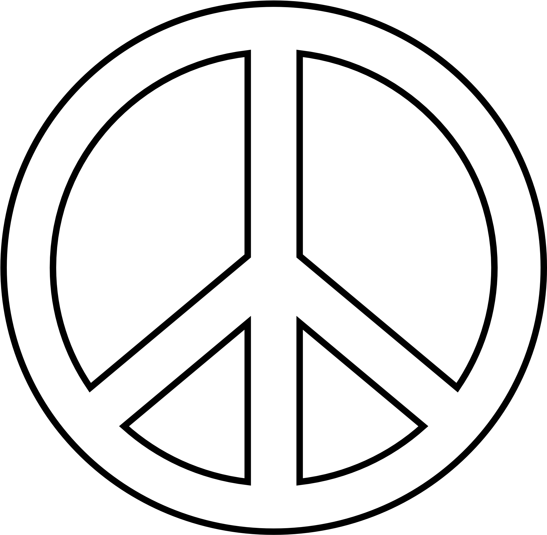 Peace Symbol Icon PNG Image