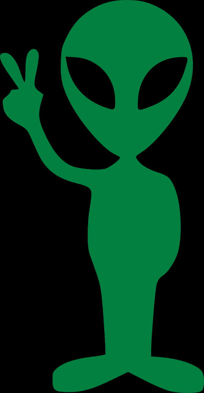 Peaceful Alien Gesture PNG Image