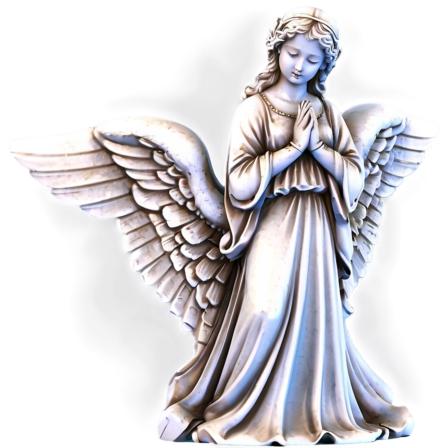 Peaceful Angel Statue Png Rkr PNG Image