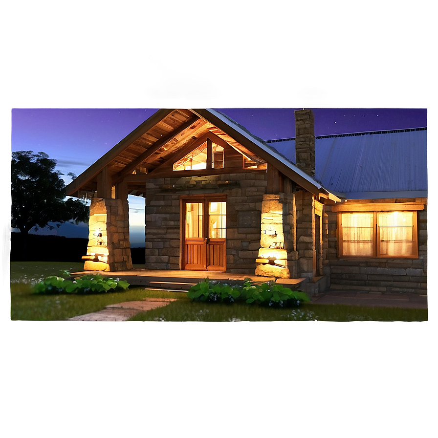 Peaceful Cottage At Twilight Png 81 PNG Image