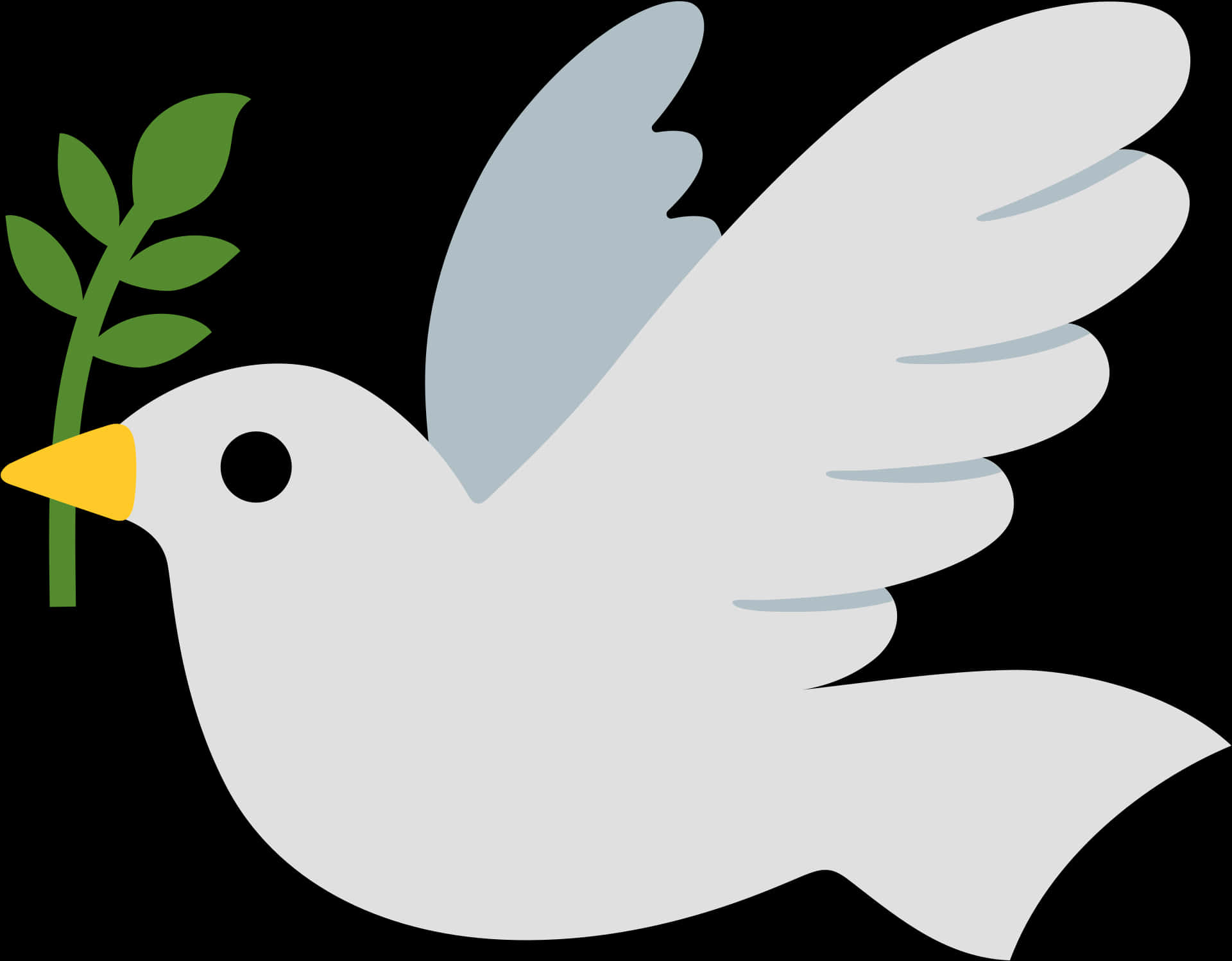 Peaceful Dovewith Olive Branch Vector PNG Image