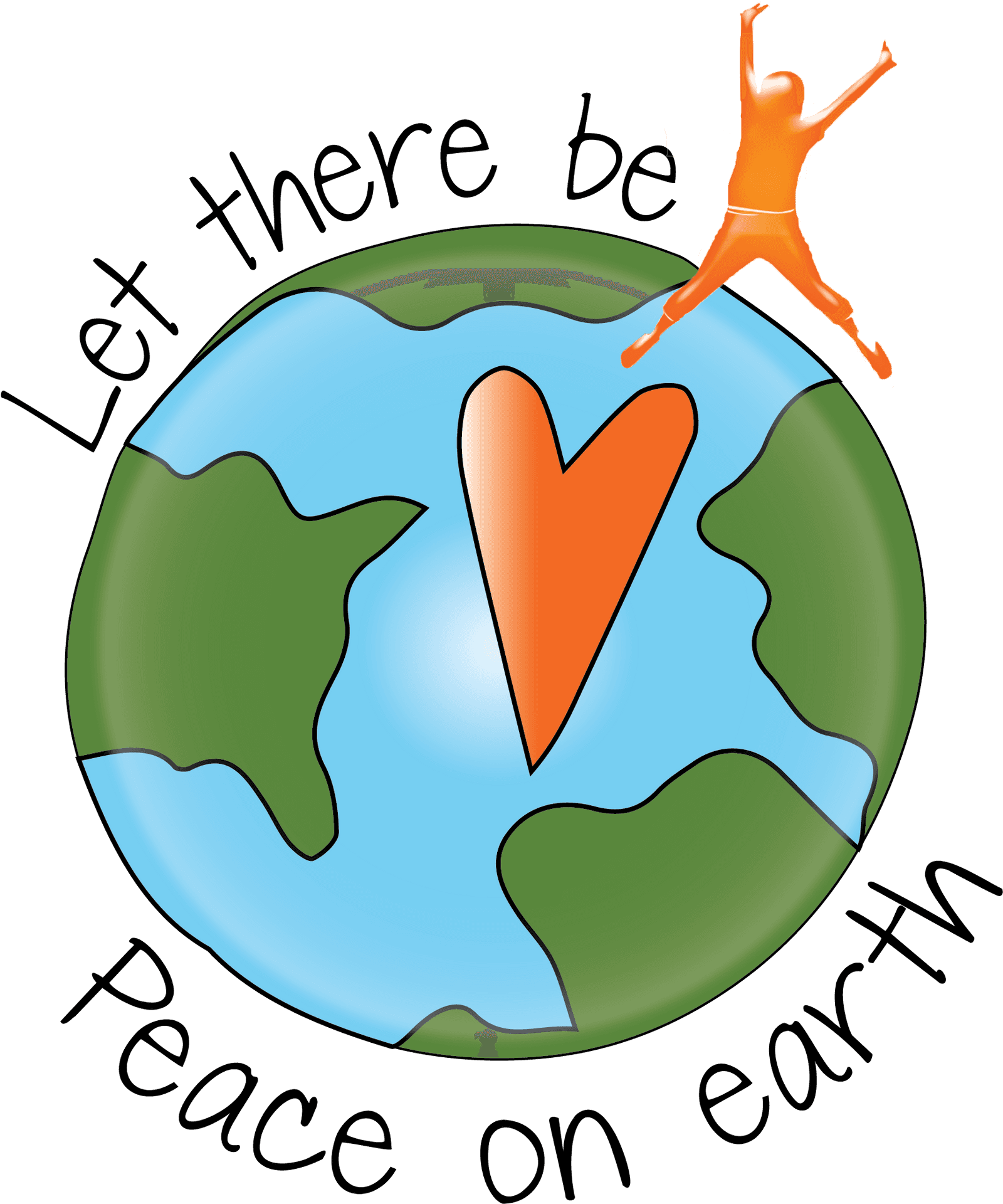 Peaceful Earth Cartoon Graphic PNG Image