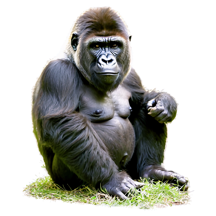 Peaceful Gorilla Sitting Png 60 PNG Image