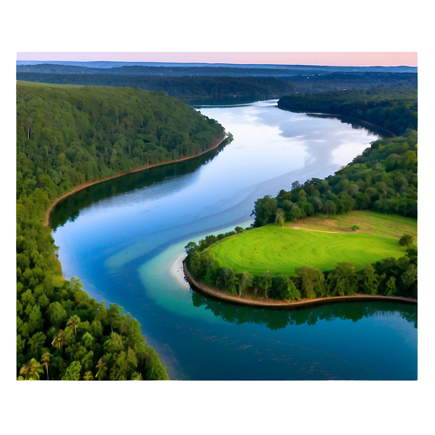 Peaceful River Bend Landscape Png 66 PNG Image