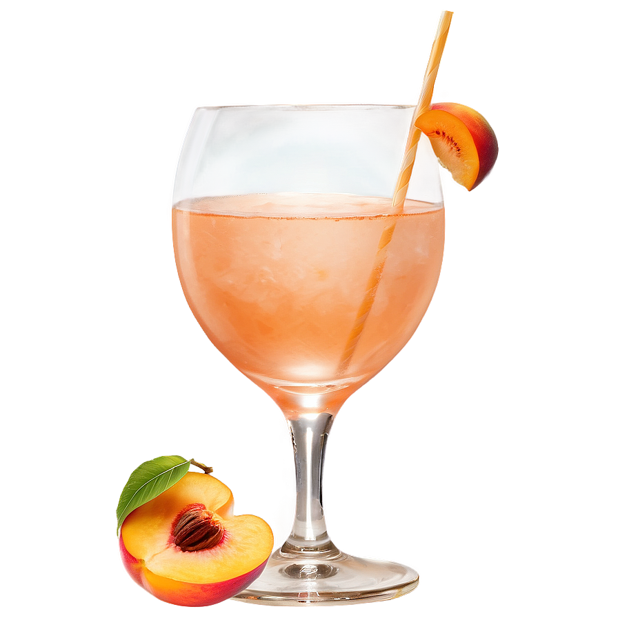 Peach Cocktail Glass Png Lys74 PNG Image