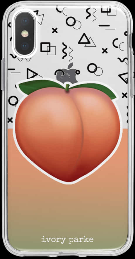 Peach Design Phone Case PNG Image