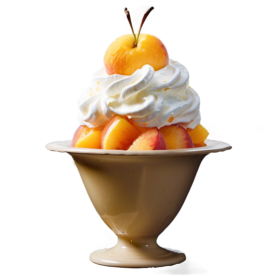 Peach Sundae Topping Png 05242024 PNG Image