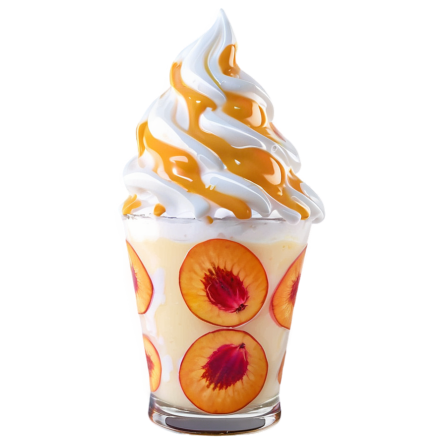 Peach Sundae Topping Png Dhk PNG Image