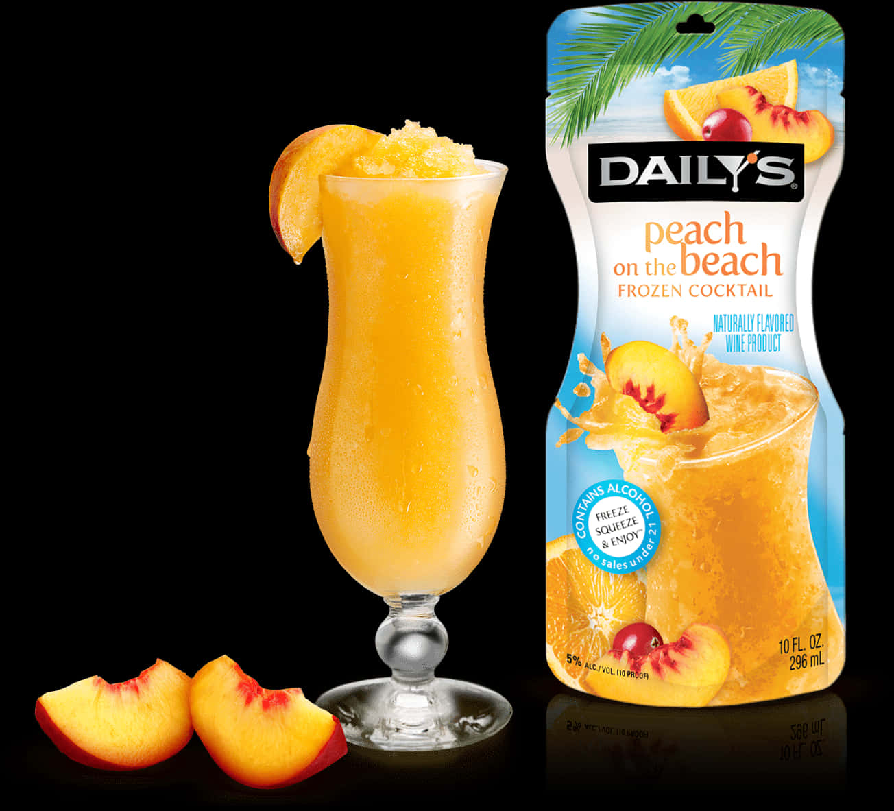 Peachy Beach Frozen Cocktail PNG Image