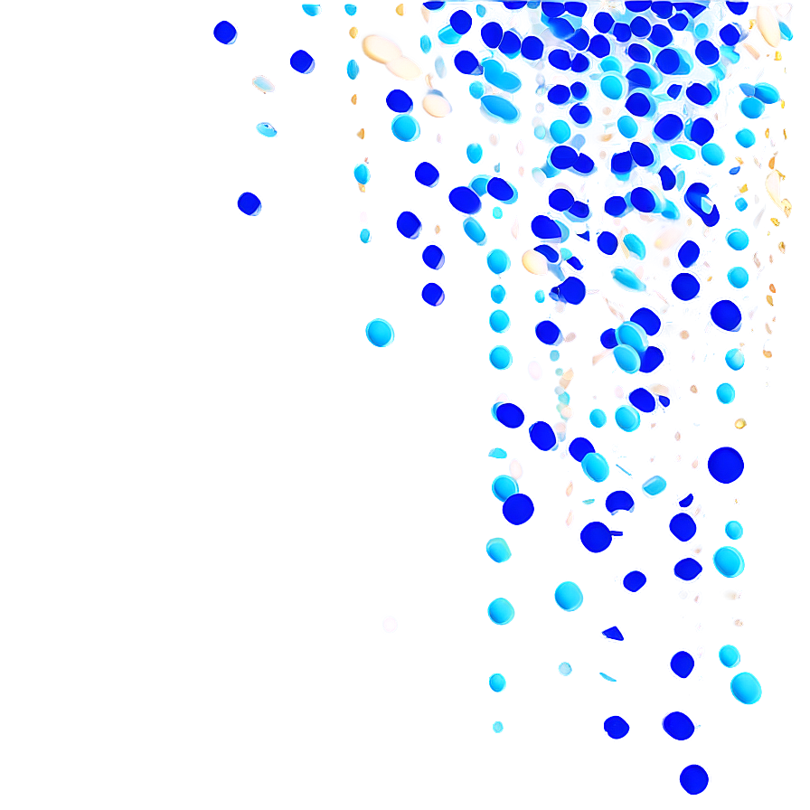 Peacock Blue Confetti Shower Png 06262024 PNG Image