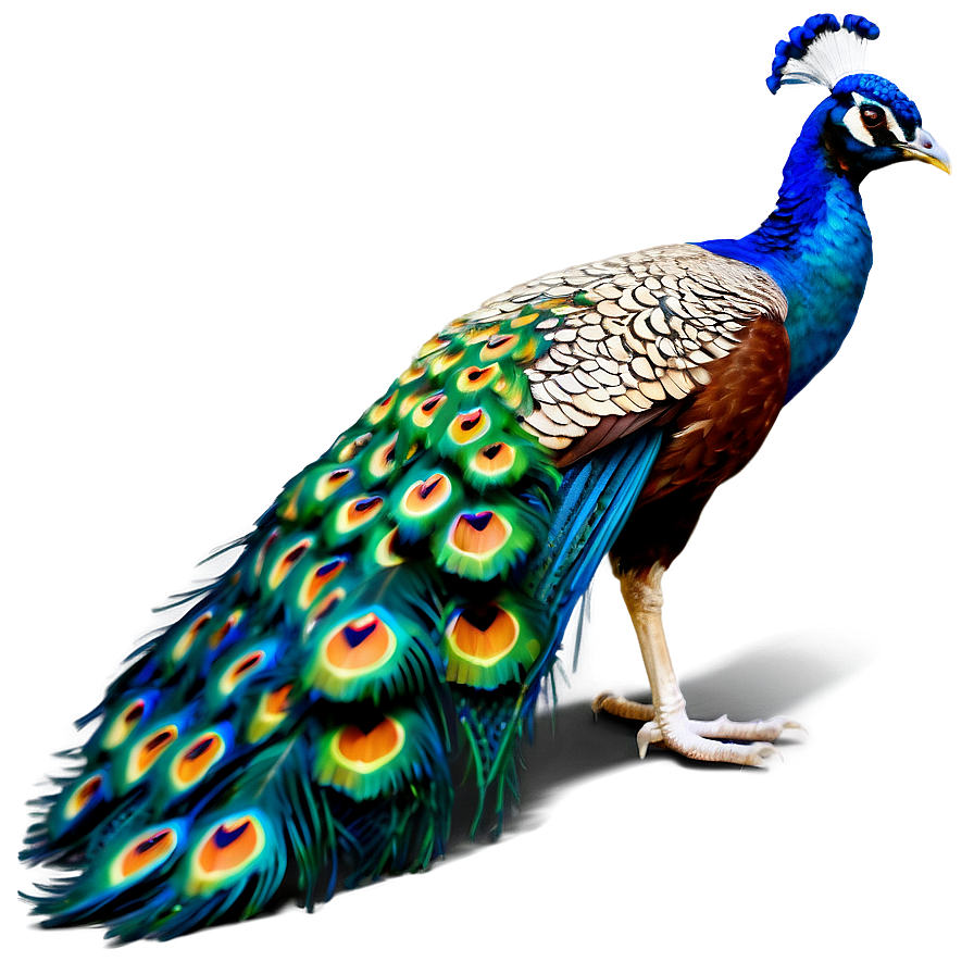 Peacock Displaying Feathers Png Ktg45 PNG Image