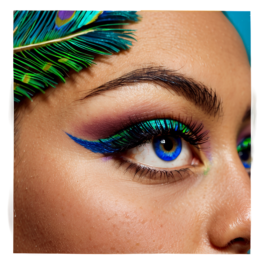 Peacock Fake Eyelashes Png Gcd10 PNG Image