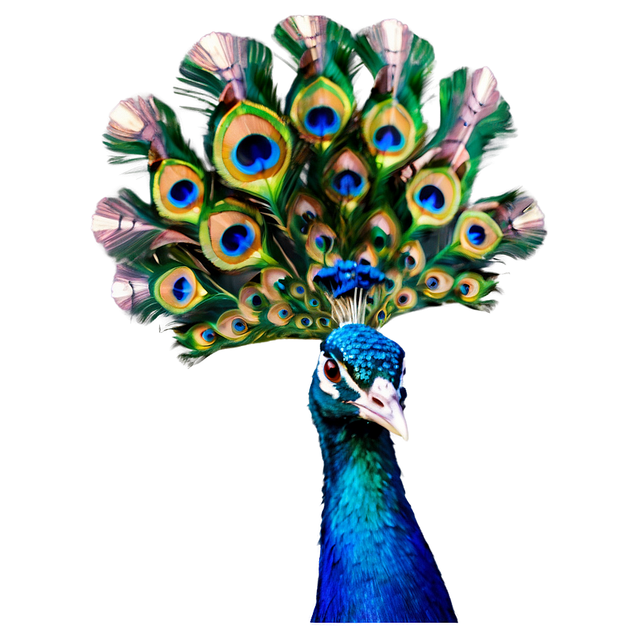 Peacock With Open Feathers Png Otm PNG Image