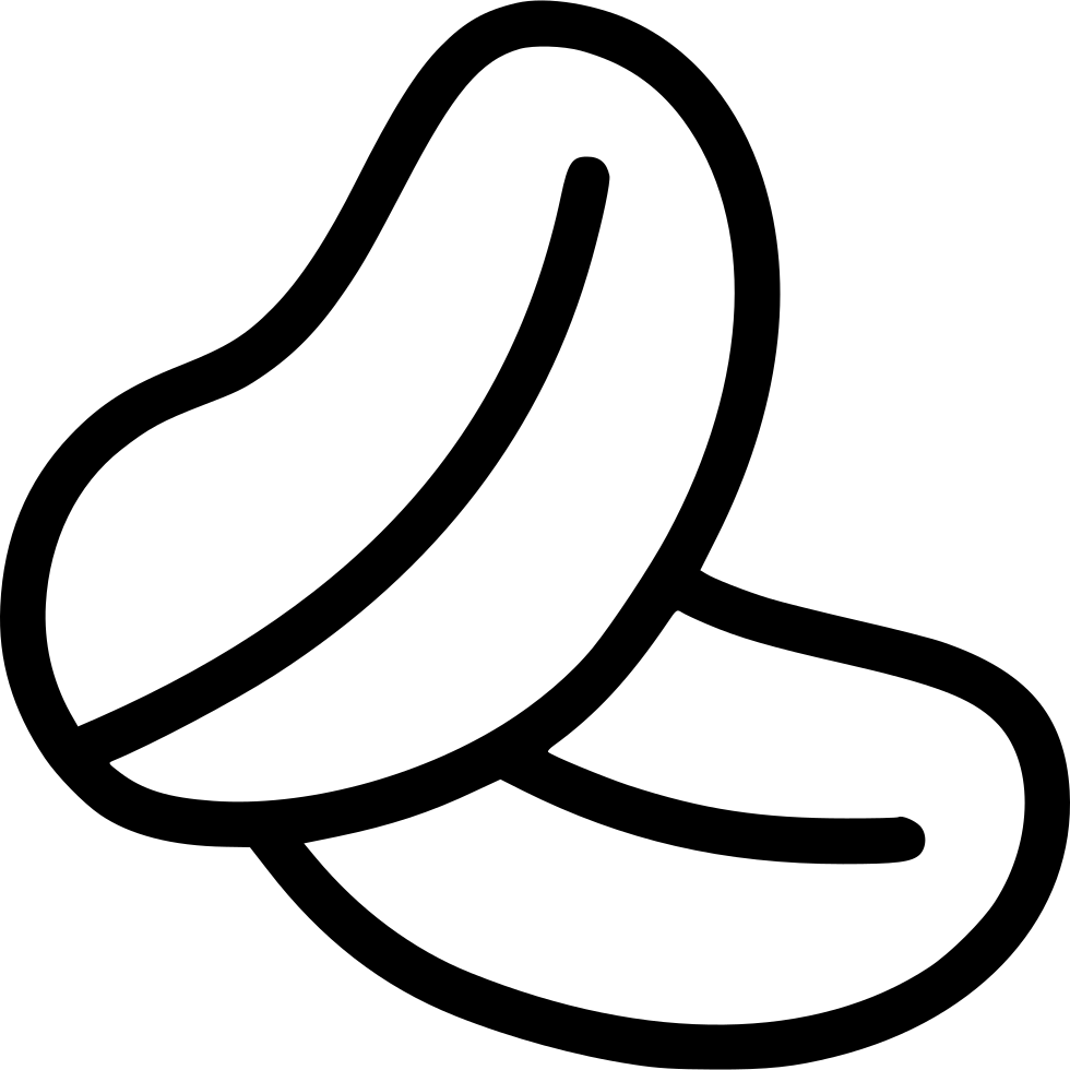 Peanut Outline Graphic PNG Image