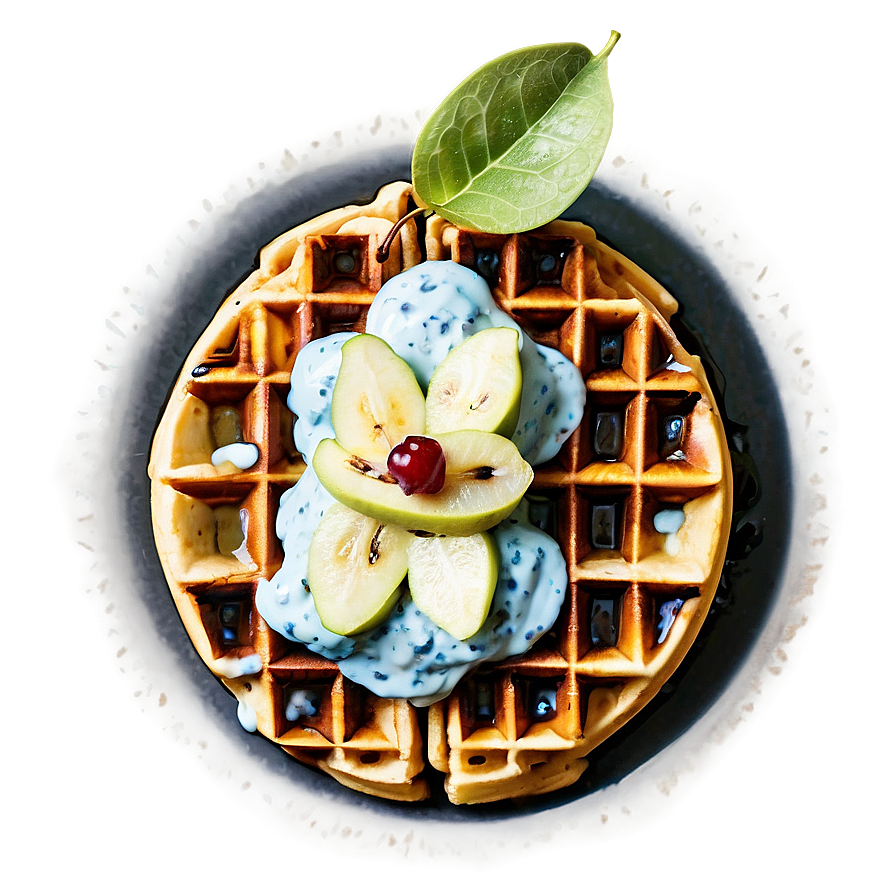 Pear And Gorgonzola Waffle Png 05212024 PNG Image