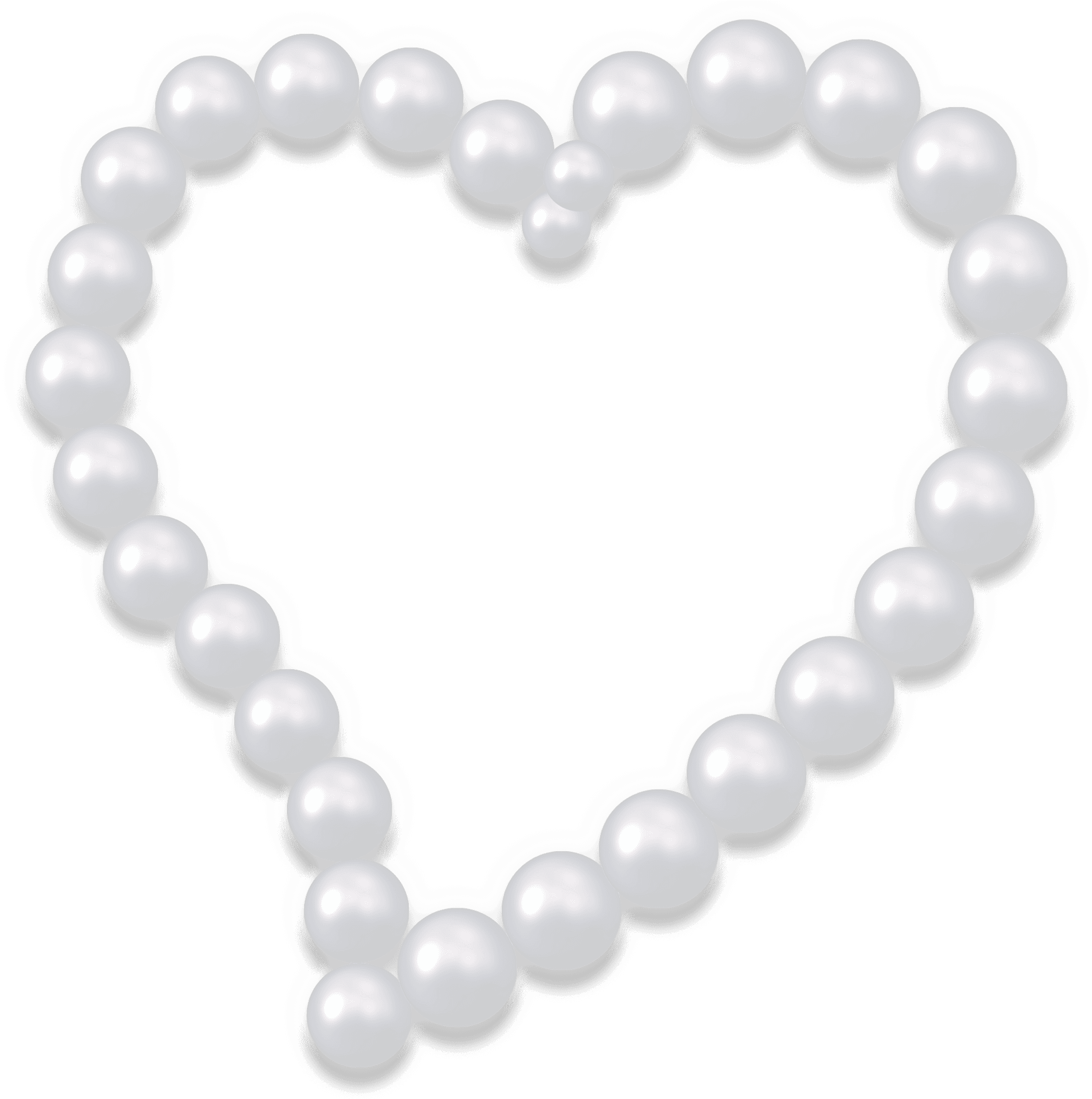 Pearl Heart Formation PNG Image