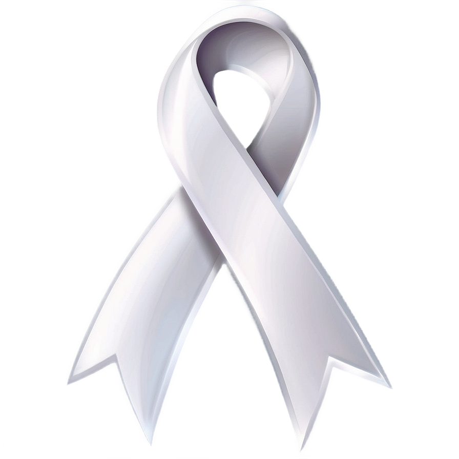 Pearl White Cancer Ribbon Png Qps PNG Image