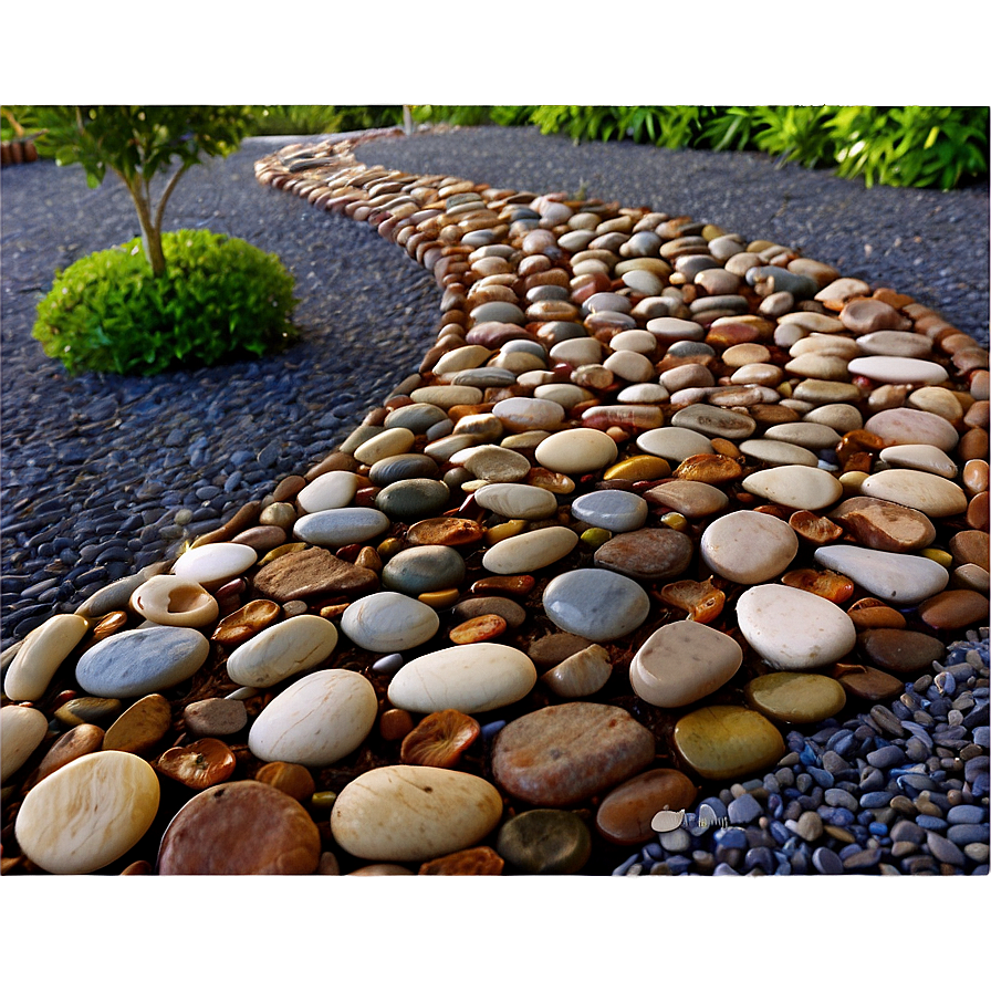 Pebble Mosaic Garden Path Png Qjh21 PNG Image