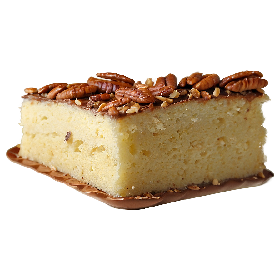 Pecan Cake Slice Png 06132024 PNG Image