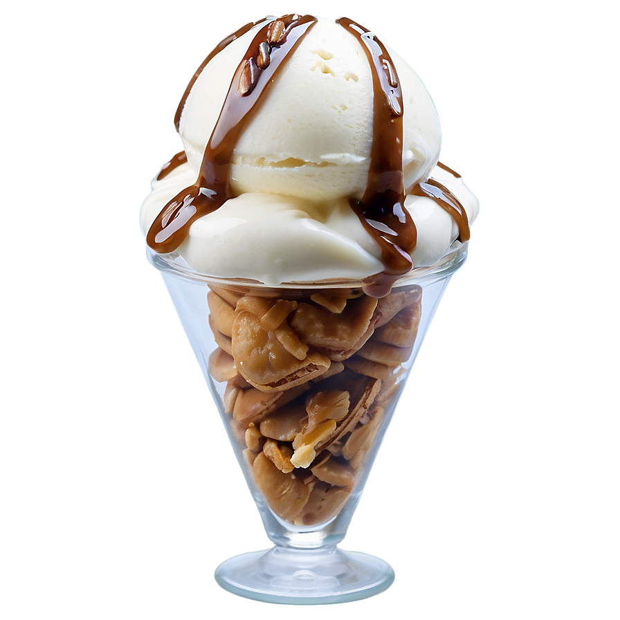 Pecan Praline Ice Cream Sundae Png Uxb PNG Image