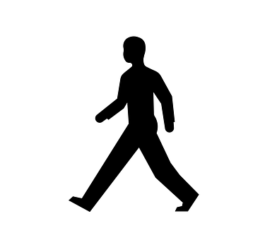 Pedestrian Crossing Sign Silhouette PNG Image