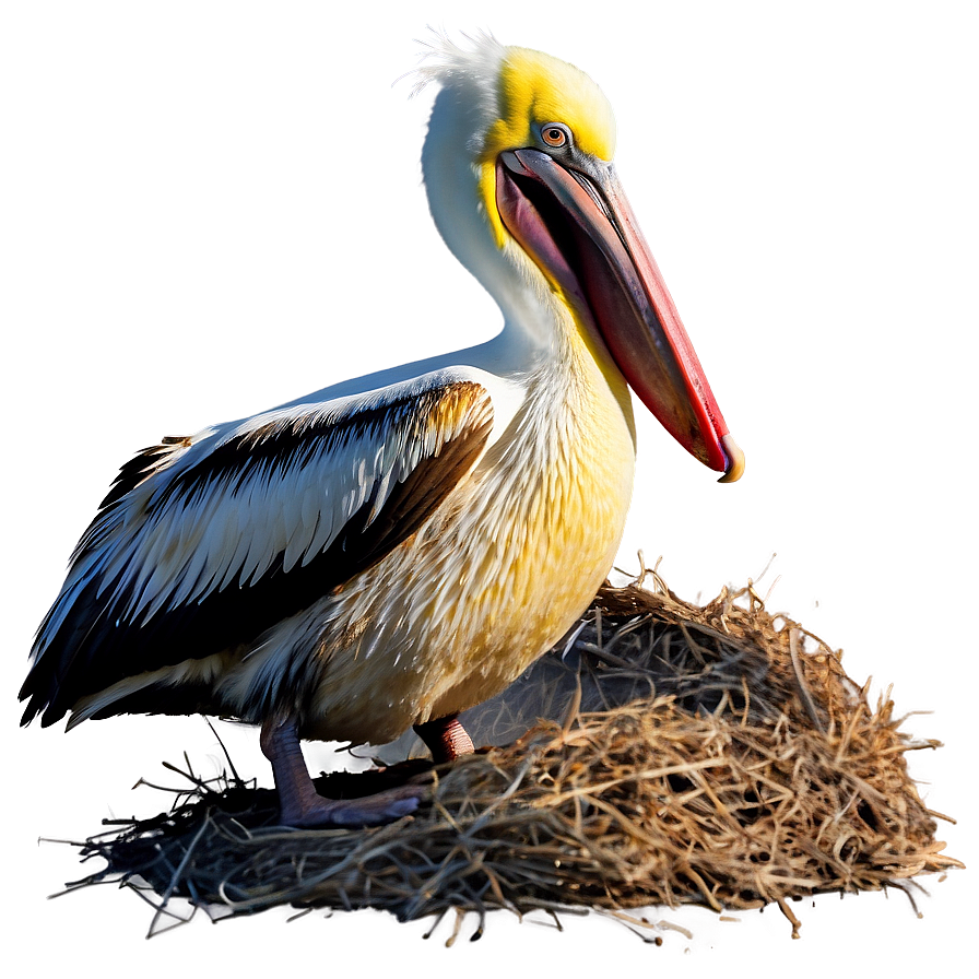 Pelican On Nesting Ground Png Utx PNG Image