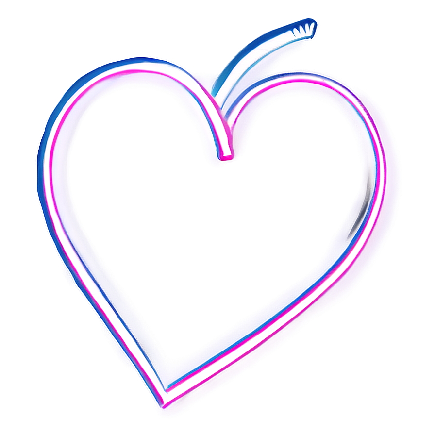 Pencil Sketch Heart Outline Png Yjh PNG Image